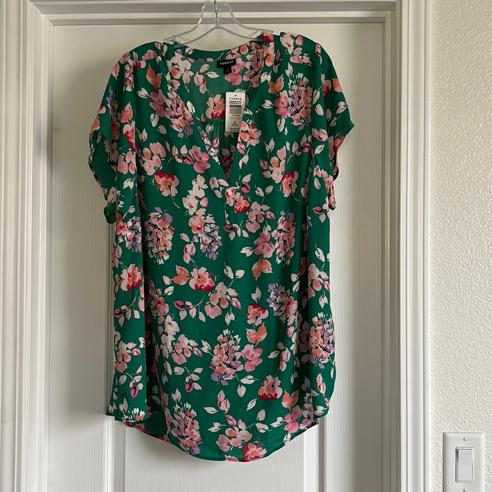 Green Rose Blouse